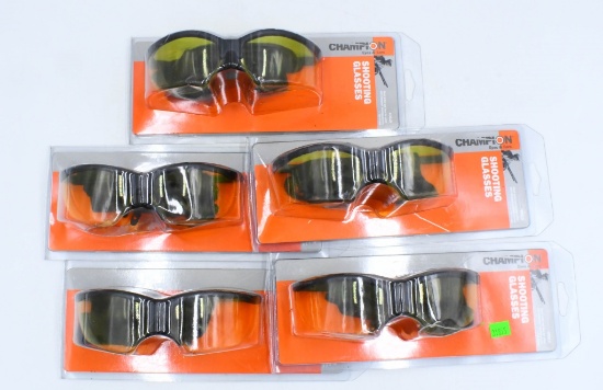 5 New in Package Champion Shooting Safety Glasses