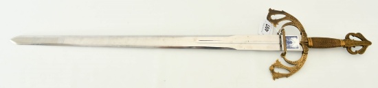 Egyptian double edge fantasy sword w/ "eye of prov
