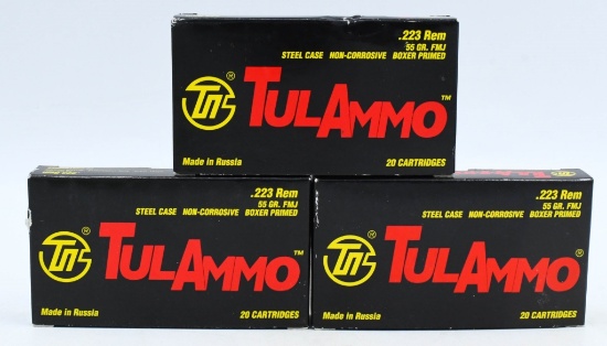 60 Rounds of Tulammo .223 Rem Ammunition