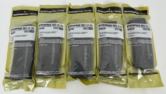 5 NIP Magpul MOE Pmag 30 Rd AR/M4 Magazines