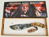 New In Box Collector Series Indian Art Knife W/