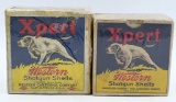 2 Rare Western Expert Pointing Dog Collector Boxes