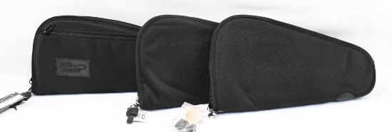 3 NWT Nylon Soft Padded Handgun Cases