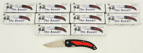 10 NIB "The Bandit" Folding Pocket Knives