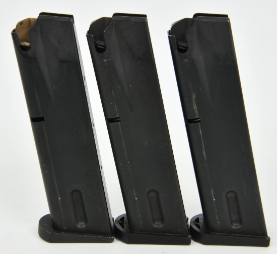 3 15 Round Blue Steel 92F 9mm Magazines