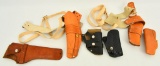 Leather Holster lot; Brauer Bros tan & Black