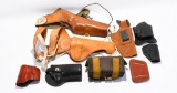 Lot of Various Size Leather Holsters & Pouch