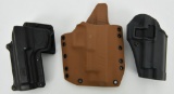 3 Various Size Plastic Handgun Holsters