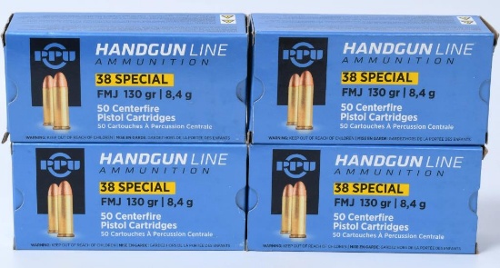 200 Rounds of Prvi Partizan .38 Special Ammunition