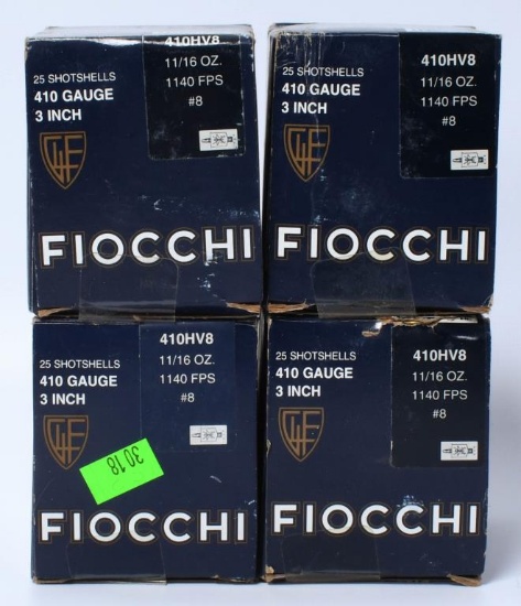 100 rds Fiocchi Shotshells 410 Gauge 3" 8 shot
