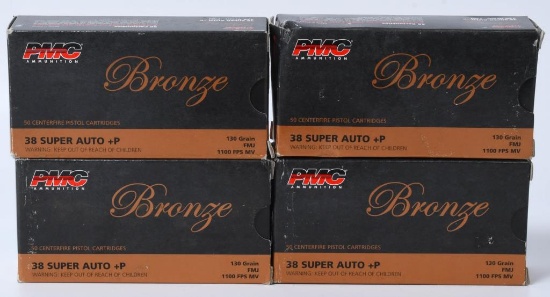 200 Rounds PMC Bronze .38 Super Auto+P Ammo