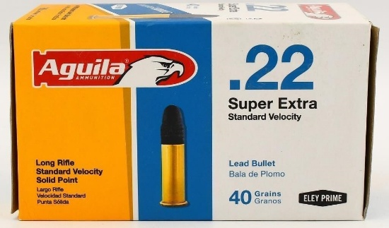 500 Rounds Of Aguila .22 LR Super Extra Ammunition