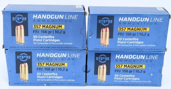 200 Rounds of PPU .357 Magnum Ammunition