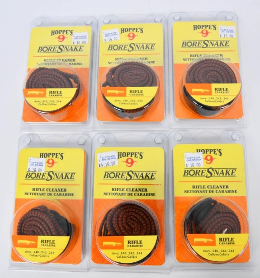 6 NIP Hoppe's Bore Snake Rifle Cleaners 6mm,.243