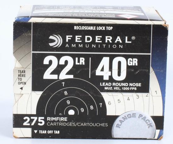 275 Rounds Of Federal .22 LR Ammunition