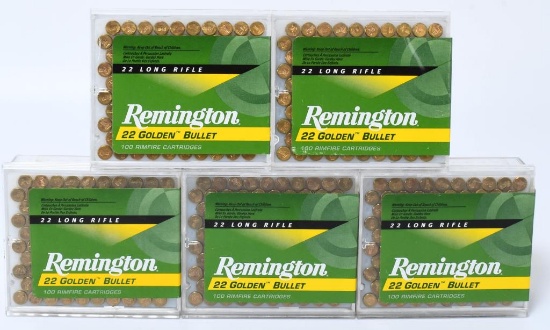 500 Rds of Remington Golden Bullet .22 LR Ammo