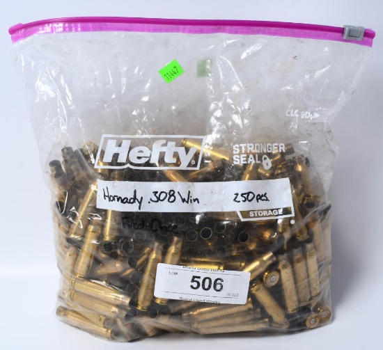 Approx 250 Count Hornady Empty .308 Win Brass