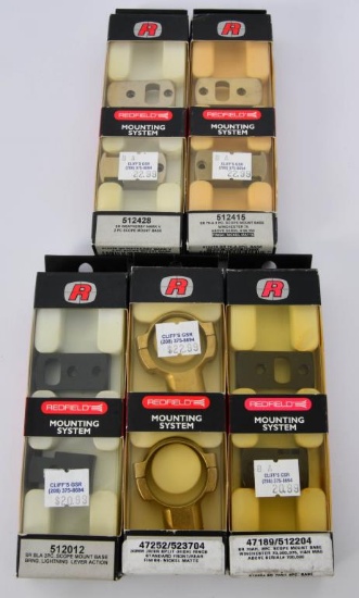 5 NIP Redfield Scope Ring Bases & Scope Mounts