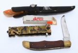 4 Various Size Fixed Blade & Folding Pocket Knives