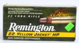 500 rds Remington Yellow Jacket .22 LR HP ammo