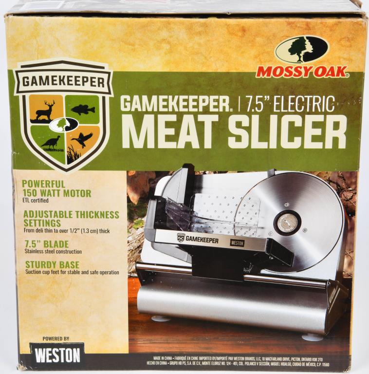 Mossy Oak GameKeeper 7.5 inch Meat Slicer | Proxibid