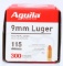 300 Rounds of Aguila 9mm Luger Ammunition