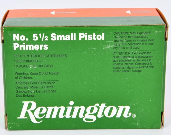 1000 Count Remington #5 1/2 Small Pistol Primers