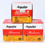 750 Rounds Of Aguila Super Extra .22 LR Ammunition