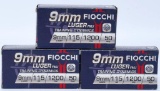 150 Rounds of Fiocchi 9mm Luger Ammunition