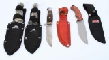 4 Various Size Hunting Knives