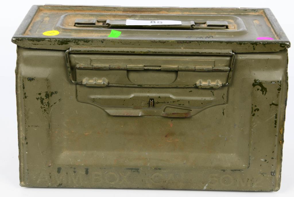 WWII .50 Cal Ammo Box CAL. 50 M2 Metal side open | Proxibid