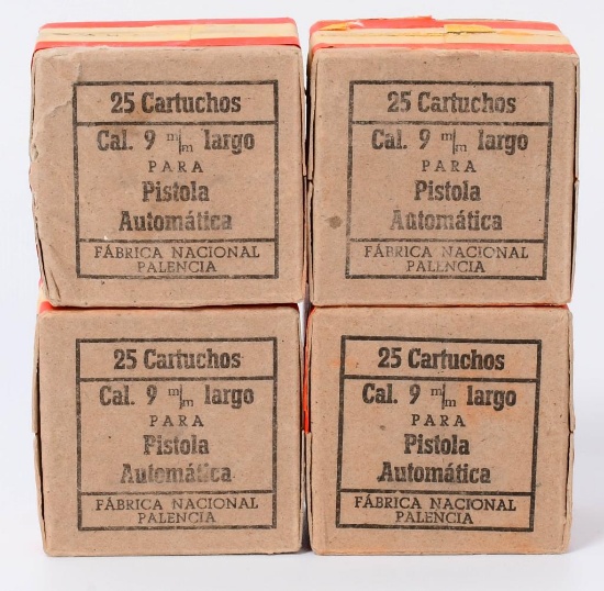 100 Rds of Fabrica Nacional 9mm Largo Para Ammo