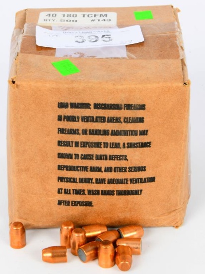 500 Count .40 Cal JHP 165 Gr. Bullet Tips Only