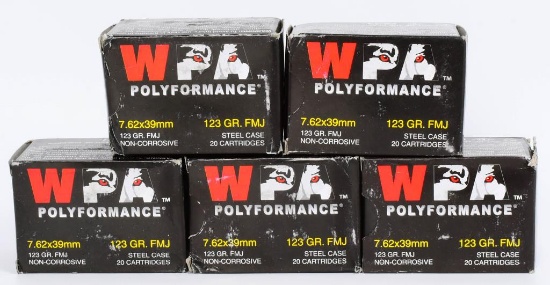 100 Rds Wolf Performance 7.62x39mm Ammunition