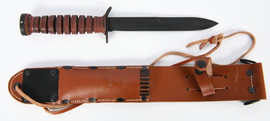 US M3 Camillus Fighting Knife W/ Leather Sheath