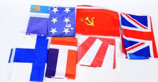 Lot of Various Size New Flags