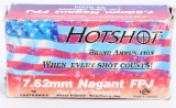50 Rounds of Hotshot 7.62mm Nagant Pistol Ammo