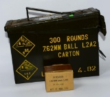 300 Rounds Military L2A2 7.62mm Ball Ammunition