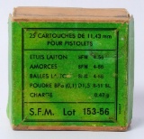 25 Rounds of French 11.43MM (.45ACP)