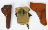 Two Holsters and Military Pouch