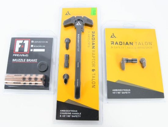 AR Charging Handle, Safety Switch, & Muzzle Brake