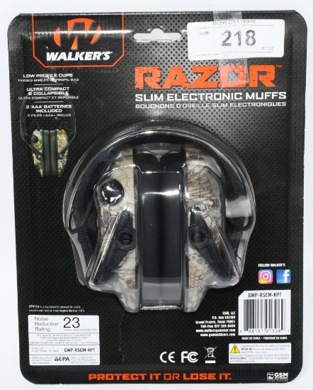 NIP Walkers Razor Slim Electronic Earmuffs