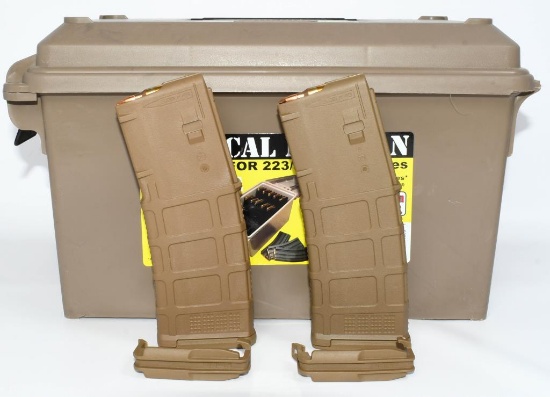 450 Rds of 5.56mm Ammo W/ Mags & Container