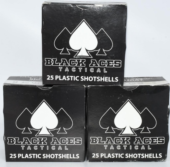 75 Rounds Of Black Aces Tactical 12 Ga Buckshots