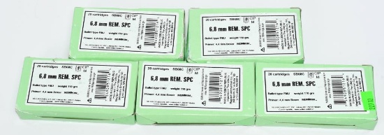 100 Rounds of S&B 6.8mm Rem SPC Ammunition