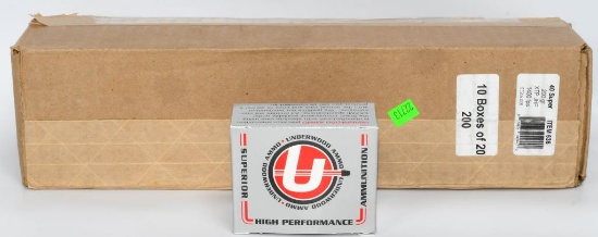 200 Rounds of Underwood .40 Super Ammunition