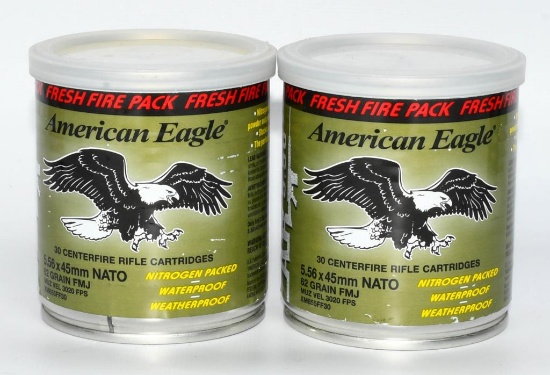 60 Rounds Of American Eagle AR 5.56x45 Ammo