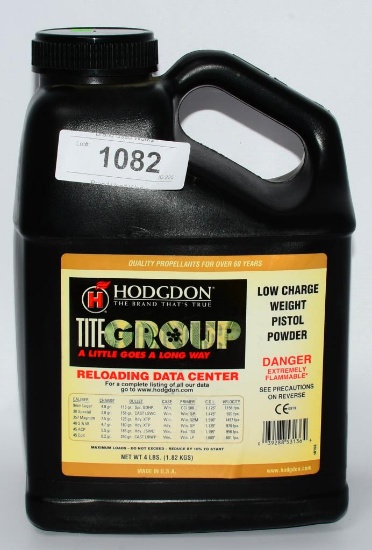 4 Lbs of Hodgdon Tite Group Spherical Gun Powder