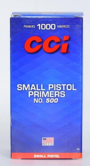 1000 Count of CCI Small Pistol Primers #500