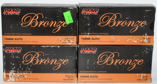 200 Rounds of PMC Bronze 10mm Ammunition